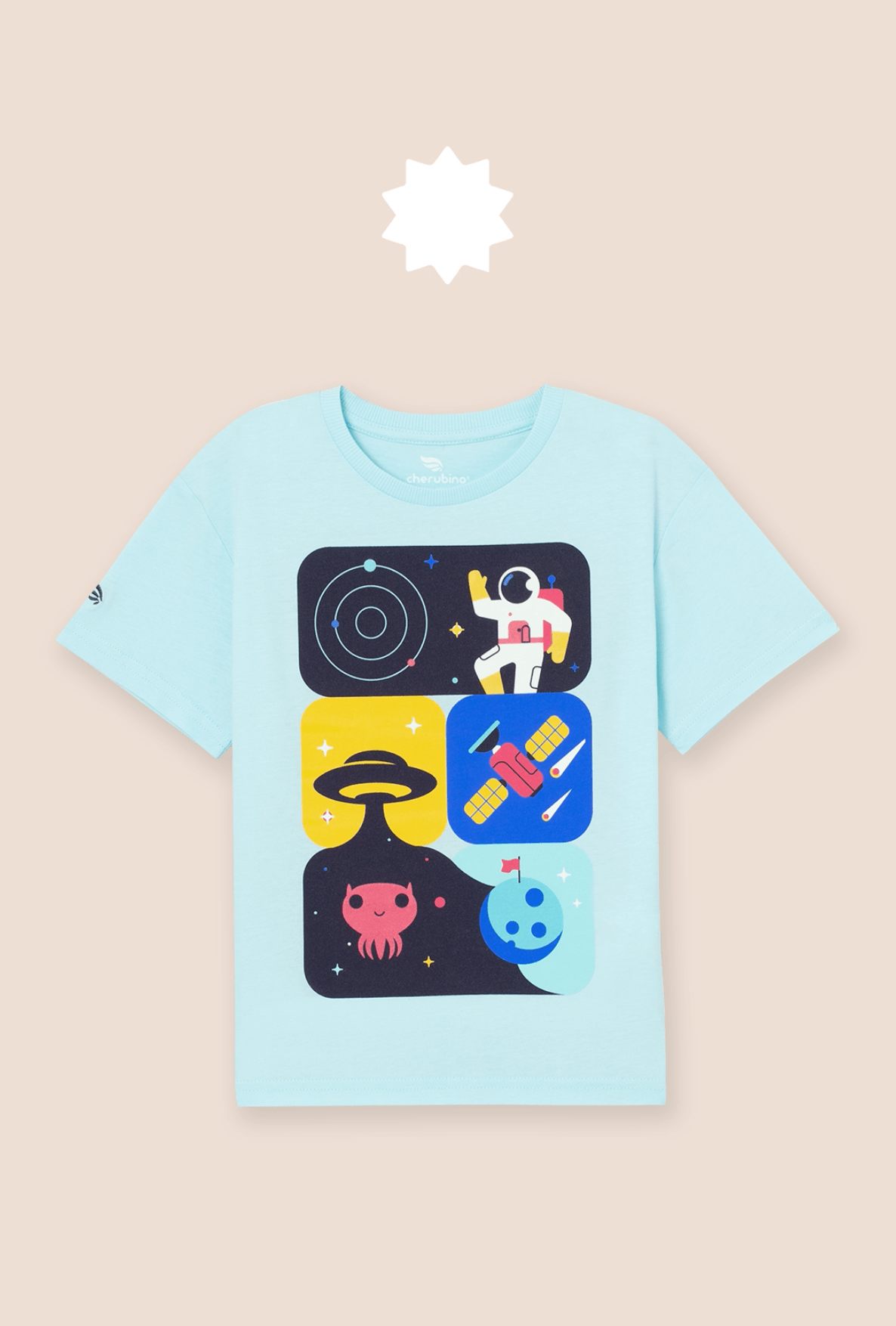 Short Sleeve T-Shirt with (Alien) Glow-in-the-Dark Graphic - Atlantis