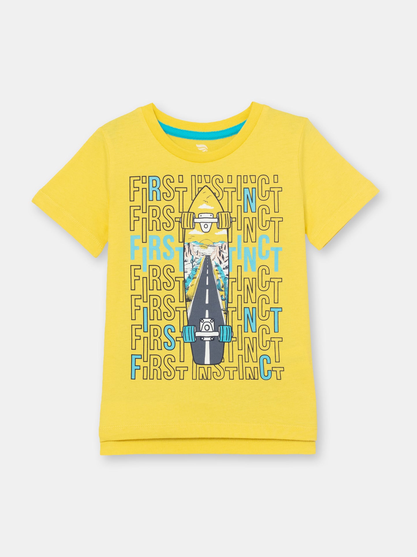 Cherubino Boys' Skateboard Graphic T-Shirt – Fun & Stylish Tees for Back to School - Yellow