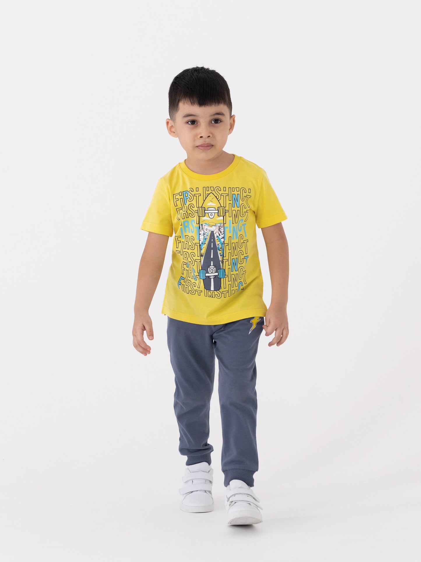 Cherubino Boys' Skateboard Graphic T-Shirt – Fun & Stylish Tees for Back to School - Yellow