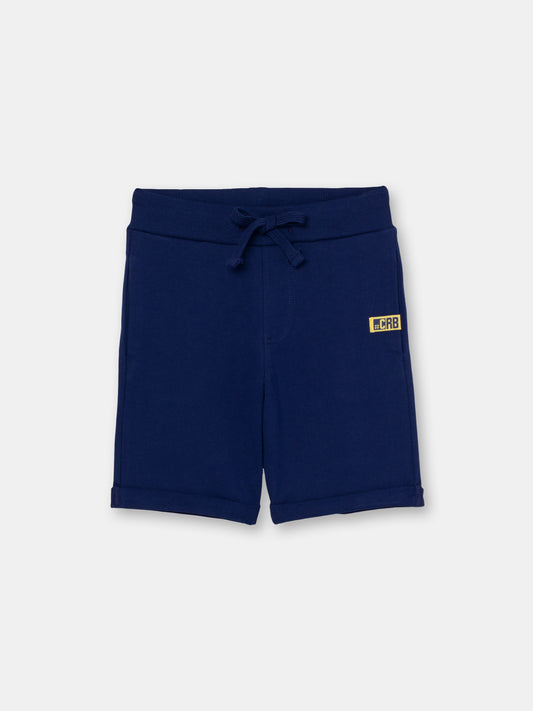 Solid Shorts with CRB Patch - Dark Blue