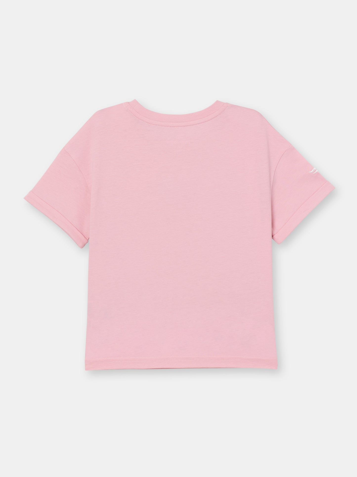 Short Sleeve T-Shirt With (Animal Friends) Embellished & Glitter Graphic - Pink